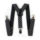 Clip-On Braces - Black with White Dots